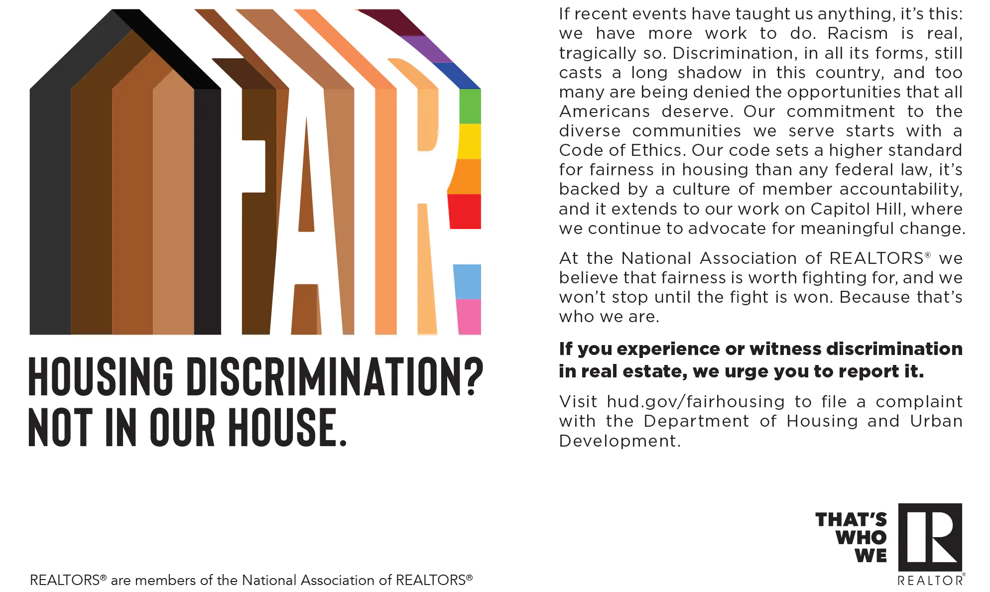 Fair Housing Equal Opportunity REALTOR poster